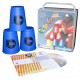 Speed Stacking: FlashCups (12 Stk., Blau) mit Lunchbox+DVD