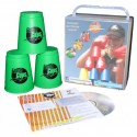 Speed Stacking: FlashCups (12 Stk., grün) mit Lunchbox+DVD