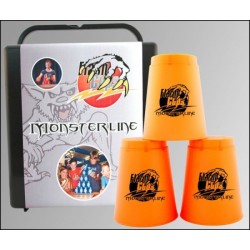 Speed Stacking: FlashCups (12Stk. Neonorange)+ Lunchbox+DVD