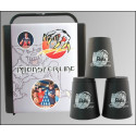 Speed Stacking: FlashCups (12Stk. Schwarz)mit Lunchbox+DVD