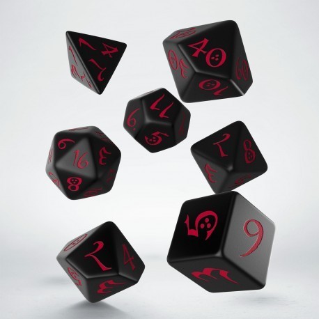 Classic RPG Dice Set Black/Red (7)