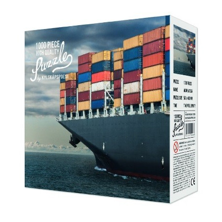 High Quality Puzzle Allein auf See - Containerschiff (1000 Teile)