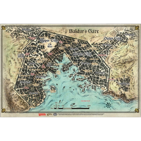 D&D: Baldur´s Gate - Map (23' x 17')