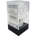 Clear white Translucent Polyhedral 7 Die Sets CHX23071