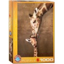 Puzzle Giraffe Mothers Kiss 1000T 6000-0301