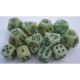 CHX27809 Marble Green wdark green Signature 12mm d6 with pips Dice Blocks 36 Dice