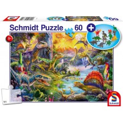 Puzzle Dinosaurier inkl. Dino Figur 60T