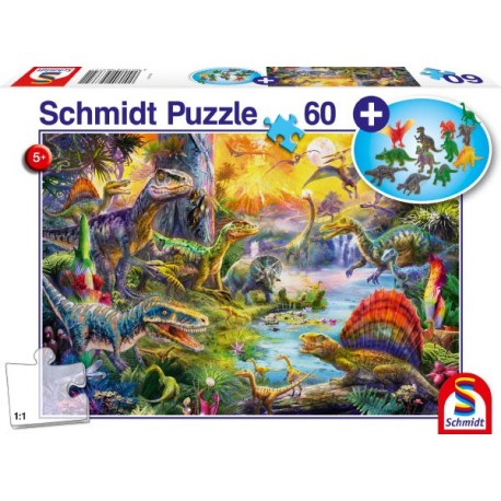 Puzzle Dinosaurier (inkl. Dino Figur) 60T