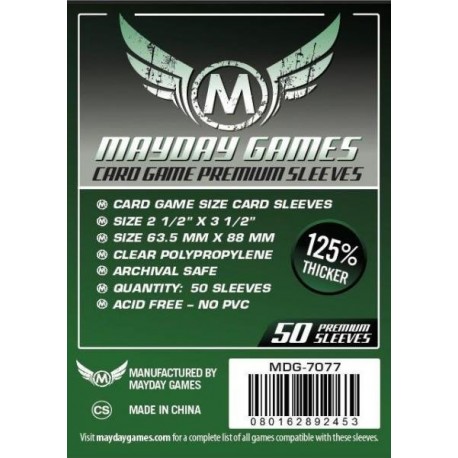 Sleeves MDG Premium 7077 63,5x88 (50) 125%
