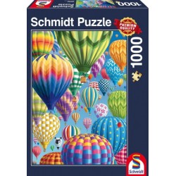 Puzzle: Bunte Ballone im Himmel (1000 Teile)