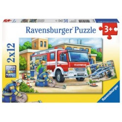 Puzzle: Polizei und Feuerwehr (2x12 Teile)