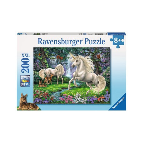 Puzzle: Geheimnisvolle Einhörner (200 Teile)