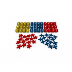 Europe Divided: Wooden Dice and Meeples Set