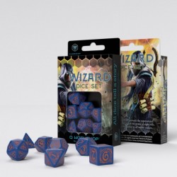 Wizard Dark-blue & orange Dice Set (7)