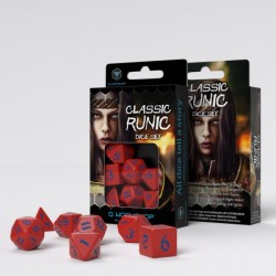 Classic Runic Red/Blue Dice Set (7)