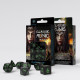 Classic Runic Black/Green Dice Set (7)