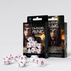 Classic Runic White/Red Dice Set (7)