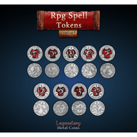 RPG Spell Tokens (22 Stück)