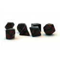 Würfelset Pearl: Black/Red (7)