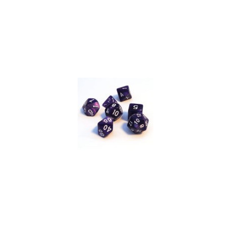 Würfelset Pearl: Purple/White (7)