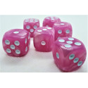 Würfelset D6 Pearl: Pink/White (12)