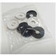 Skytear 8 hard plastic colored rings for miniatures bases white and black