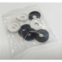 Skytear 8 hard plastic colored rings for miniatures bases white and black