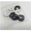 Skytear 8 hard plastic colored rings for miniatures bases white and black