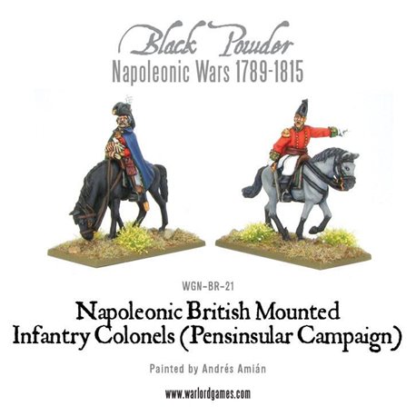 Black Powder Napoleonic Mounted British Infantry officers (Peninsula)