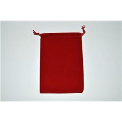 CHX02374 Suedecloth Dice Bag Red Small