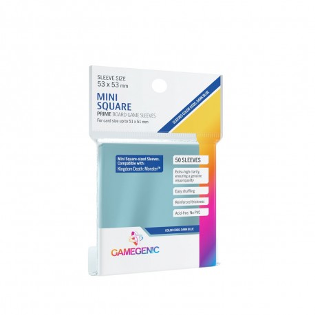 Gamegenic MATTE Mini Square-Sized Sleeves 53 x 53 clear Card size 51 x 51 mm