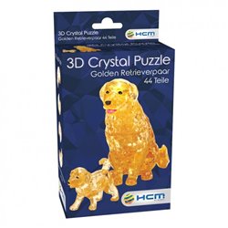 Crystal Puzzle: Golden Retrieverpaar (44 Teile)