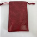 Würfelbeutel: PU-Leather-Bag Red + Pegasus/d4f-Logo
