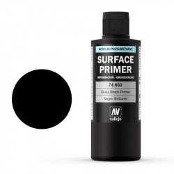 Vallejo Surface Primer Gloss Black (200 ml) 74.660 Metal Color