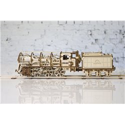 Ugears Holzpuzzle Dampflokomotive mit Tender