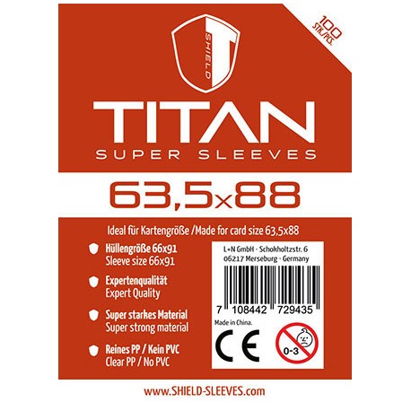 Titan Super Sleeves 63,5x88