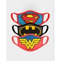 Superman Batman Wonder Woman Adjustable Gesichtsmaske (3er Pack