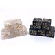 Würfelset Pearl D6: Counterdice 5 Black/Gold + 5 White/Gold (10)