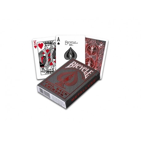 Playing Cards Bicycle Metalluxe Red