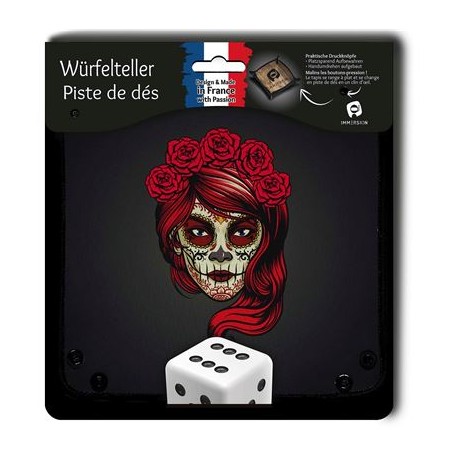 Würfelteller Calaveras Girl Neopren