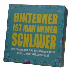 Hinterher ist man immer schlauer