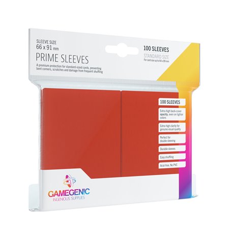 PRIME Sleeves Red • (Display mit 10 Einzelpacks) Sprachunabhängig