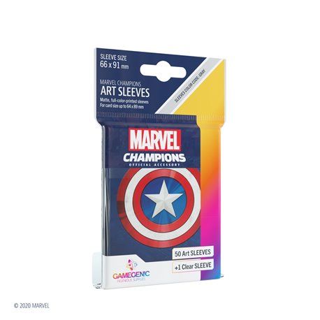 MARVEL CHAMPIONS Art-Sleeves - Captain America • (Display mit 16 Einzelpacks) Sprachunabhängig