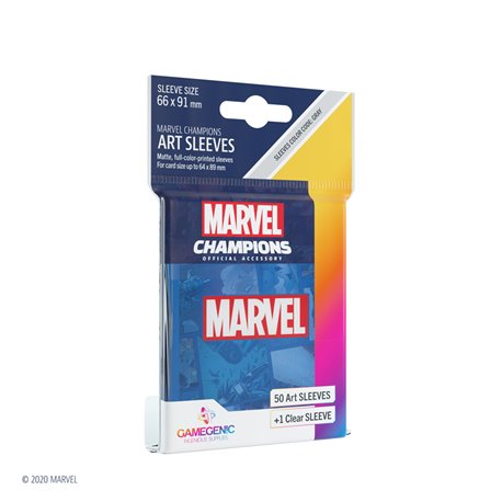 MARVEL CHAMPIONS Art-Sleeves - Marvel Blue • (Display mit 16 Einzelpacks) Sprachunabhängig