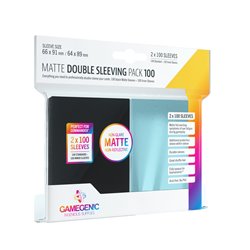 MATTE DOUBLE SLEEVING PACK 100 • (Clear/Black) (8er-Display)