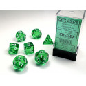 CHX23075 Translucent green white 7 Die Sets