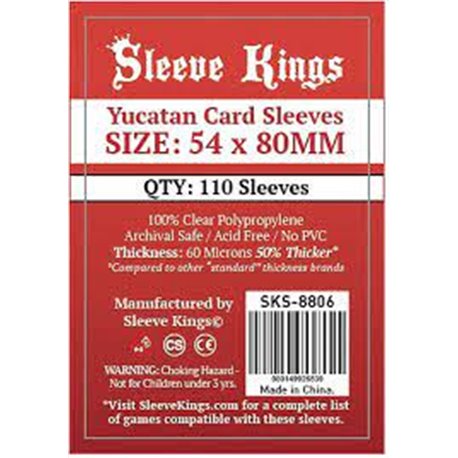Sleeve Kings Yucatan Card Sleeves (54x80mm) 110 Pack