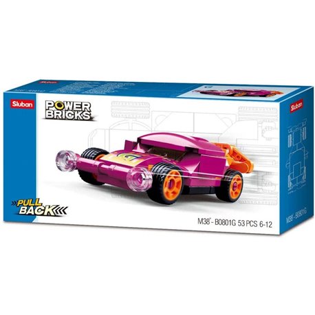 Pullback Auto Purple Wing (53 Teile)[M38-B0801G]