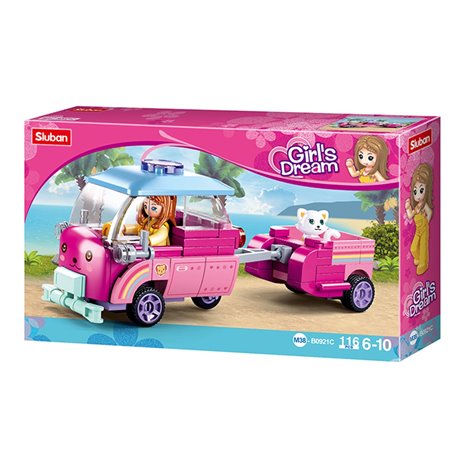 Auto mit Haustieranhänger (116 Teile) [M38-B0921C]