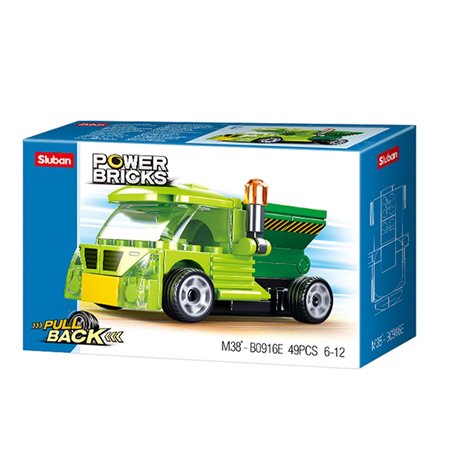 Pullback Auto Müllwagen (49 Teile) [M38-B0916E]